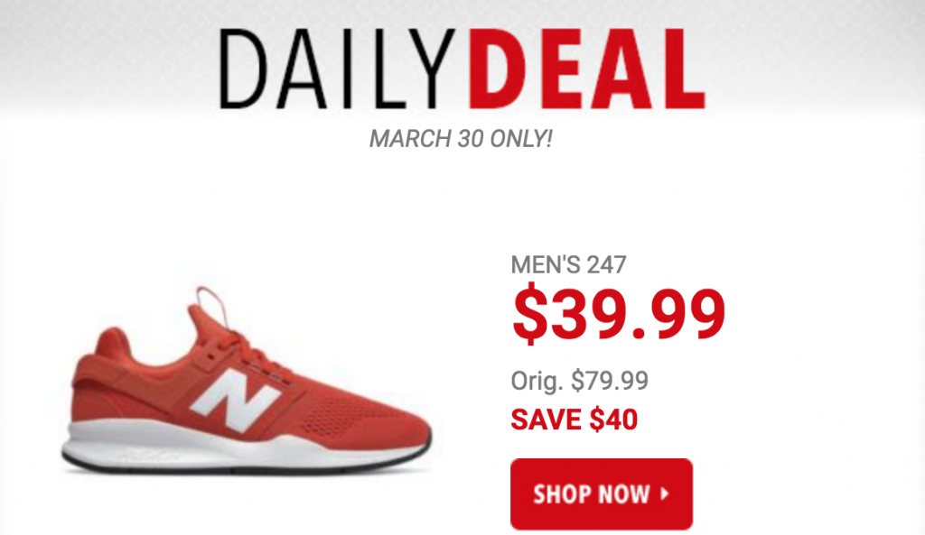 New Balance Mens 247 Lifestyle Shoes Just $39.99 Today Only! (Reg. $79.99)