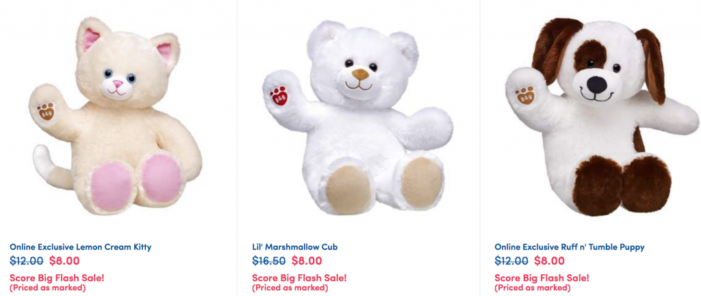 Build-A-Bear: Select Furry Friends Just $8.00 Through Tomorrow March 31st!