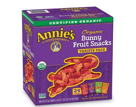 Annie’s Organic Bunny Fruit Snacks, 24 Pouches – Only $11.93!