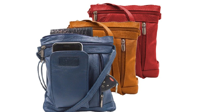 On-the-Go Soft Leather Crossbody Bag Only $16.99 Shipped!