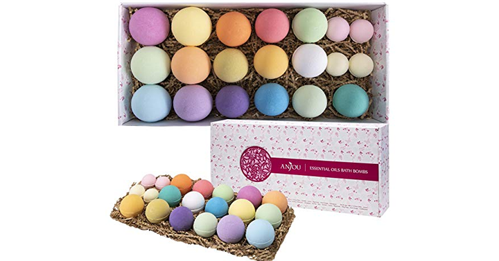 Anjou Bath Bombs Gift Set – Set of 20 – Just $18.99! HOT Price! Easter basket idea!