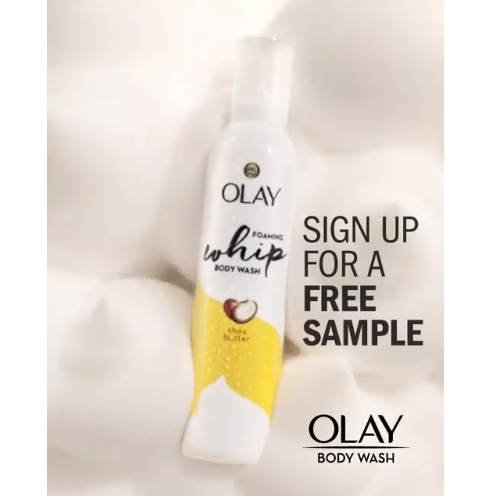 FREE Sample of Olay Foaming Whip Body Wash!