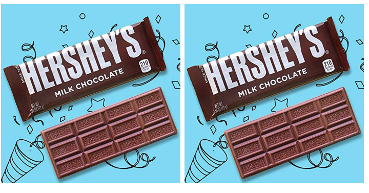 HERSHEY’S Giant Chocolate Candy Bar, 7 Ounce (Pack of 12) Only $20.41 Shipped!