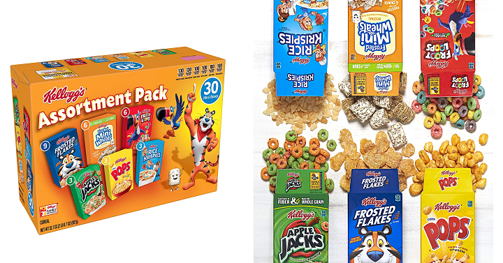 Kellogg’s Breakfast Cereal (Assortment Pack) Only $8.58!