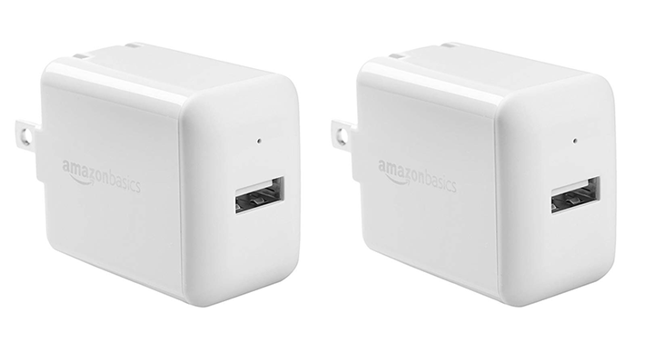 AmazonBasics One-Port USB Wall Charger – 2 Pack – Just $11.99! Back in Stock!