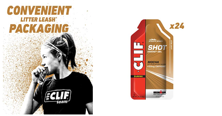 CLIF SHOT Energy Gel -Mocha Flavor , With Caffeine (24 Count) Only $16.61 Shipped!