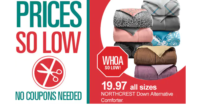 NorthCrest Down Alternative Comforters Only $19.97! (Reg. $100) ALL Sizes Available!