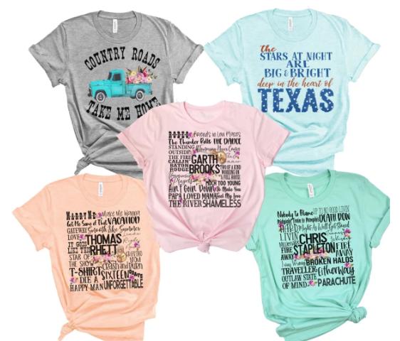 Country Music Lyric Tees – Only $13.99!