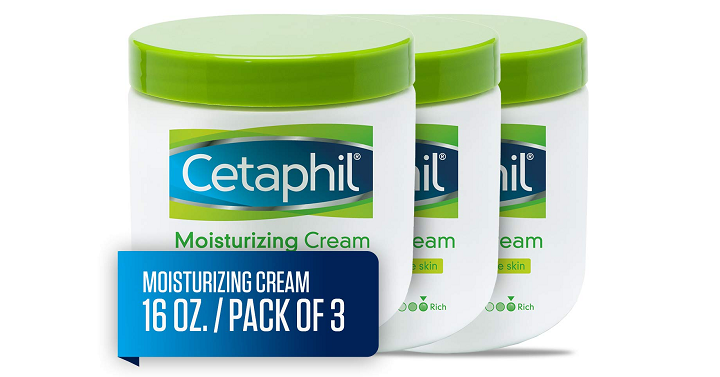 Amazon: 3 Pack Cetaphil Moisturizing Cream Large 16oz Containers Only $25.23 Shipped!
