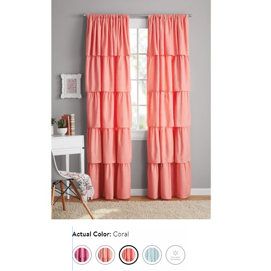 Your Zone Ruffle Girls Bedroom Curtains Only $8.24! (Reg $16.48)