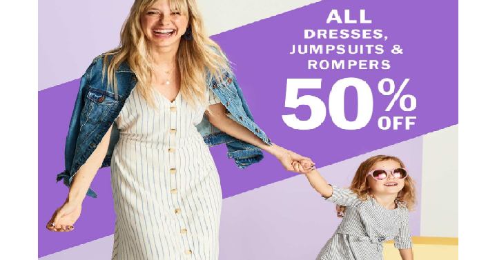 Old Navy: Take 50% off ALL Dresses, Jumpsuits and Rompers! Today Only!