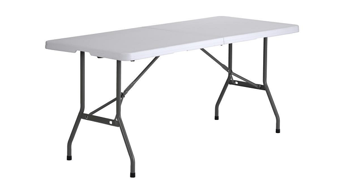 Muscle Rack White Plastic 6ft Folding Table Only $67.98! (Reg $79)