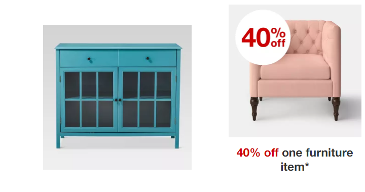 HOT! Target: Take 40% off One Furniture Item! Today, March 21st Only!