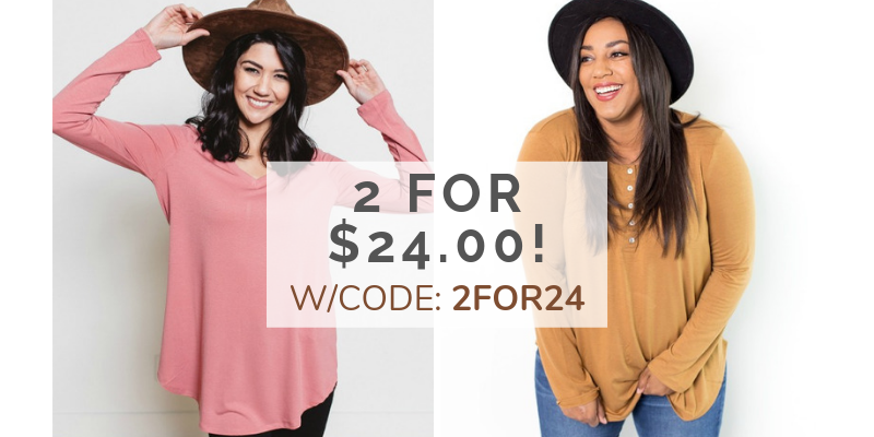 Cents of Style – 2 For Tuesday – 2 Cute Tunics or Tops for $24.00! FREE SHIPPING!