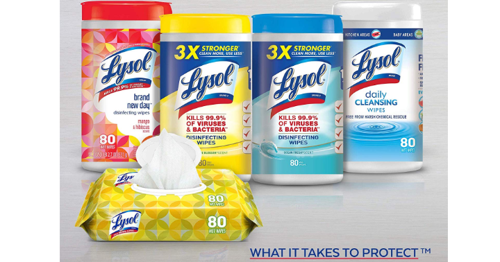 Lysol Disinfecting Wipes, Lemon & Lime Blossom, 320ct Only $7.18 Shipped!