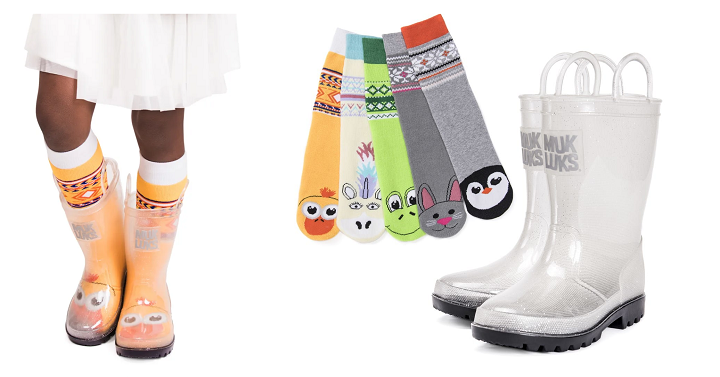 Clear Molly Rainboots with 5 Pairs of Socks Only $27.99 Shipped!