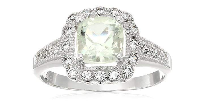 Sterling Silver Green Amethyst Ring – Just $23.97! Save Big!