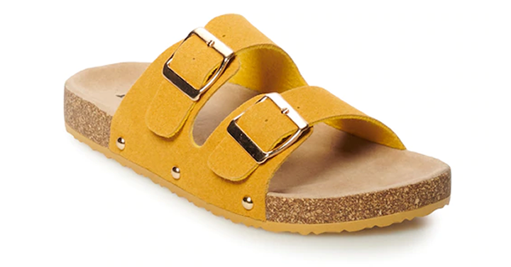 Kohl’s 30% Off! Earn Kohl’s Cash! Stack Codes! FREE Shipping! Mudd Women’s Double Buckle Slide Sandals – Just $12.59!