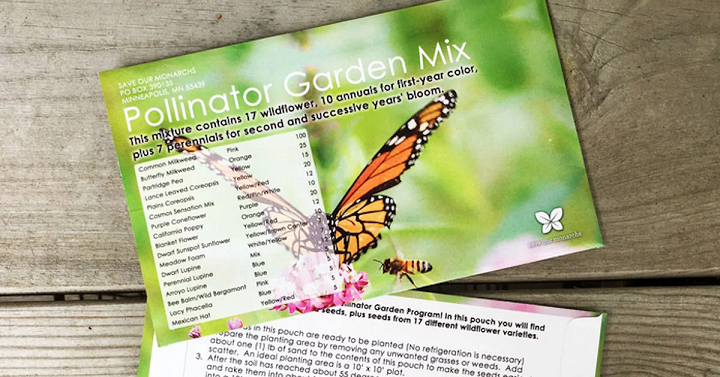 FREE Pollinator Garden Mix Wildflower Seed Pouch!
