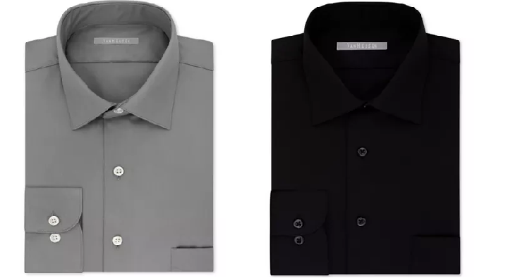 Van Heusen Men’s Classic/Regular Fit Lux Sateen Solid Dress Shirt Only $7.96! (Reg. $45)