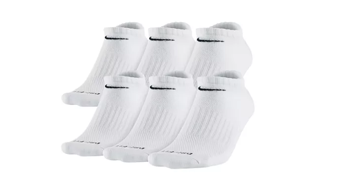 Nike Men’s Socks, Dri Fit No Show 6 Pack Only $8.73! (Reg. $22)