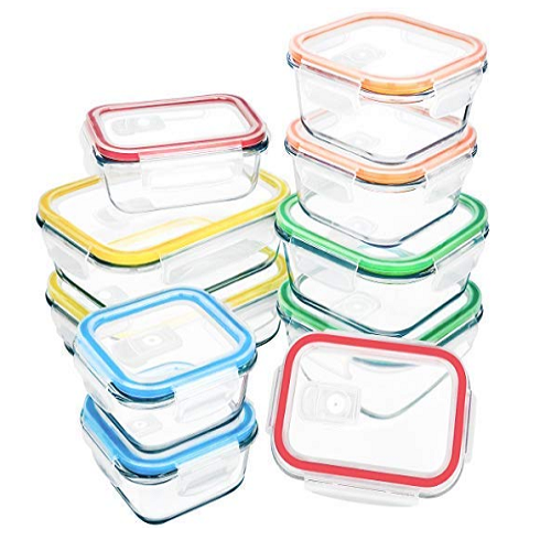 Glass Food Storage Airtight Containers with Lids Only $21.59 with code!