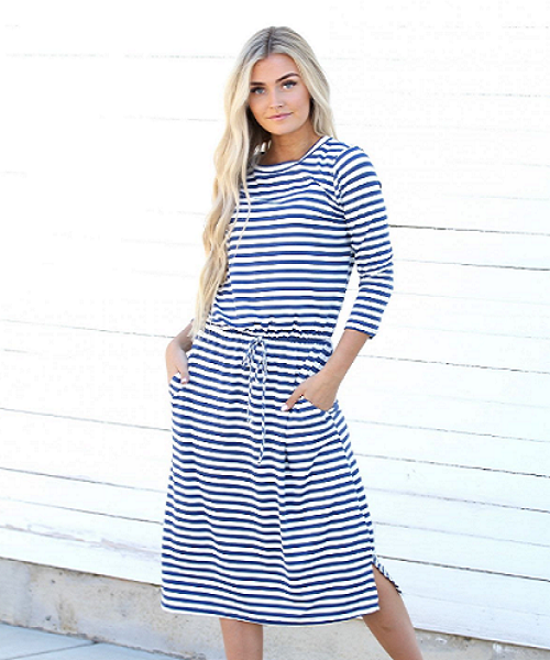 Everyday Tie Dress – 4 Colors! Only $26.99! (Reg. $50)