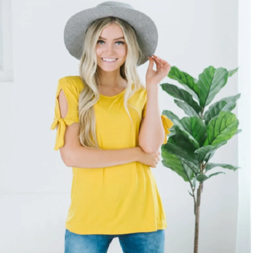 Tie Sleeve Spring Tunic- Multiple Colors- Only $19.99! (Reg. $39.99)