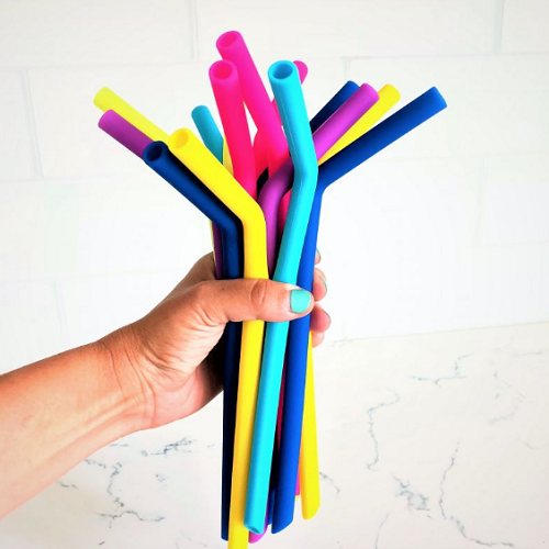 Silicone Straws | Set Of 6 Plus Straw Cleaner Only $9.99!