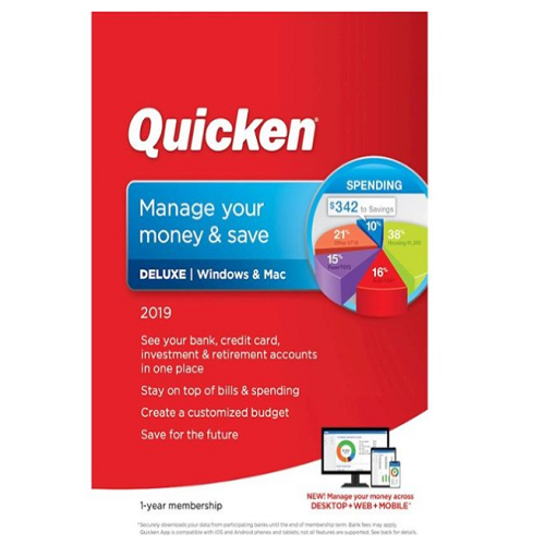 TODAY ONLY! Quicken Deluxe 2019 for Mac/Windows Only $24.99! (Reg. $49.99)