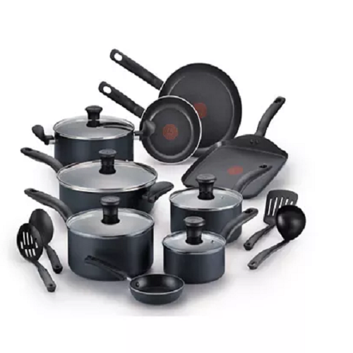 T-Fal Initiatives Nonstick 18 Piece Cookware Set for Only $46.19! (Reg. $99.99)