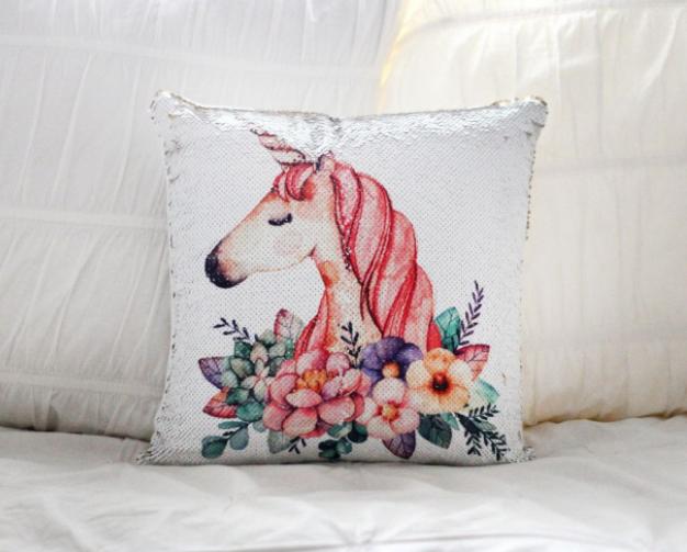 Sequin Unicorn Pillow Cover – Only $10.99!