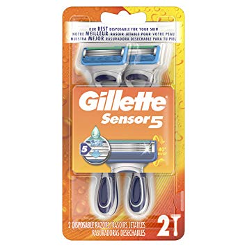 Gillette Sensor5 Men’s Disposable Razors, 2 Count Just $4.57!