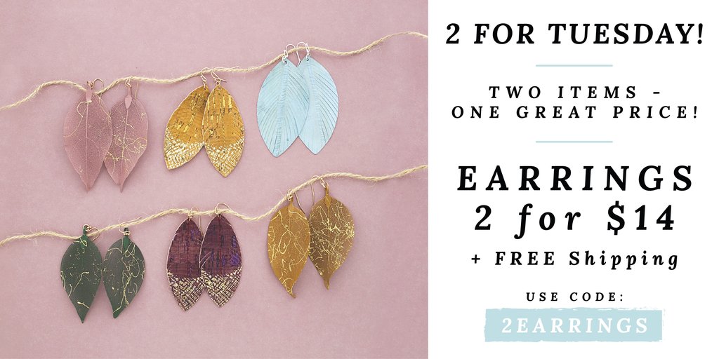 Cents of Style – 2 For Tuesday – 2 Pair of Earrings for $14.00! FREE SHIPPING!