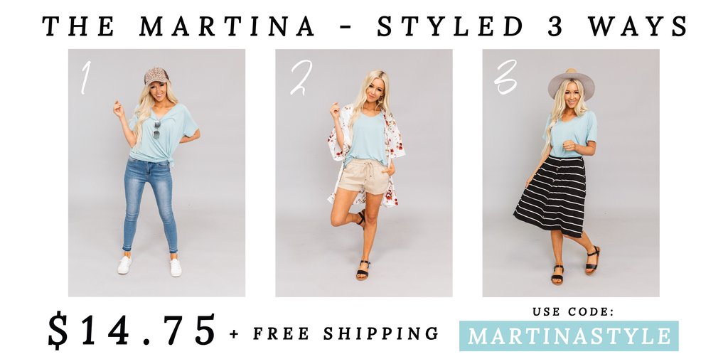 Style Steals at Cents of Style! CUTE! The Martina Ultra Relaxed T-shirt – $14.75! FREE SHIPPING! So cute!