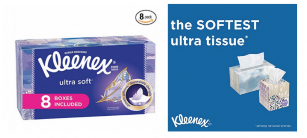 Kleenex Ultra Soft Facial Tissues, Flat Box, 130 Tissues per Box, 8 Pack Just $12.29 Shipped!