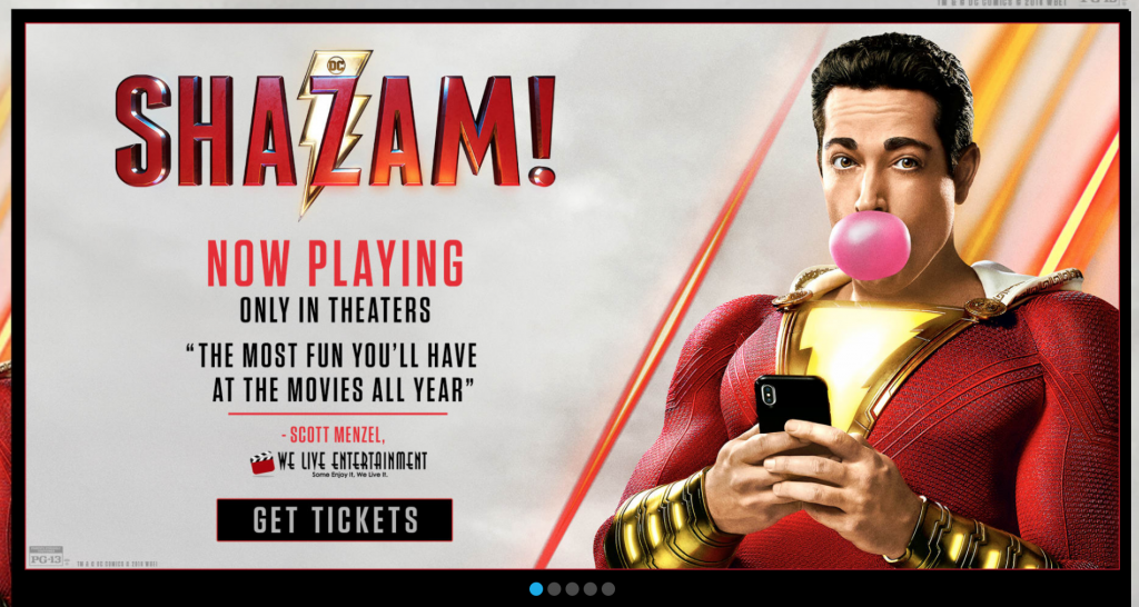 Atom Tickets: Get Three Tickets To See Shazam For Just $20.00!