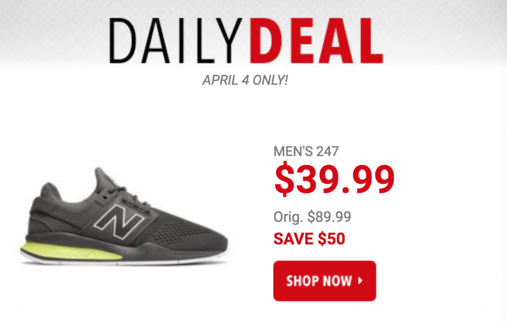 New Balance Mens 247 Lifestyle Shoe Just $39.99 Today Only! (Reg. $89.99)