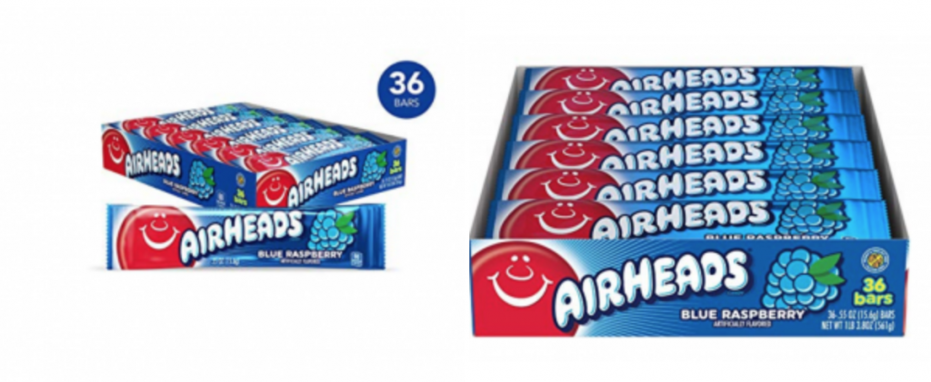 Airheads Candy, Individually Wrapped Bars, Blue Raspberry 36-Count Just $5.35 Shipped!