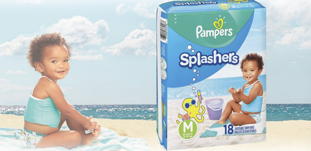 Pampers Splashers Swim Diapers Medium, Size 4 (20-33 lb), 18 Count Just $15.87 Shipped!