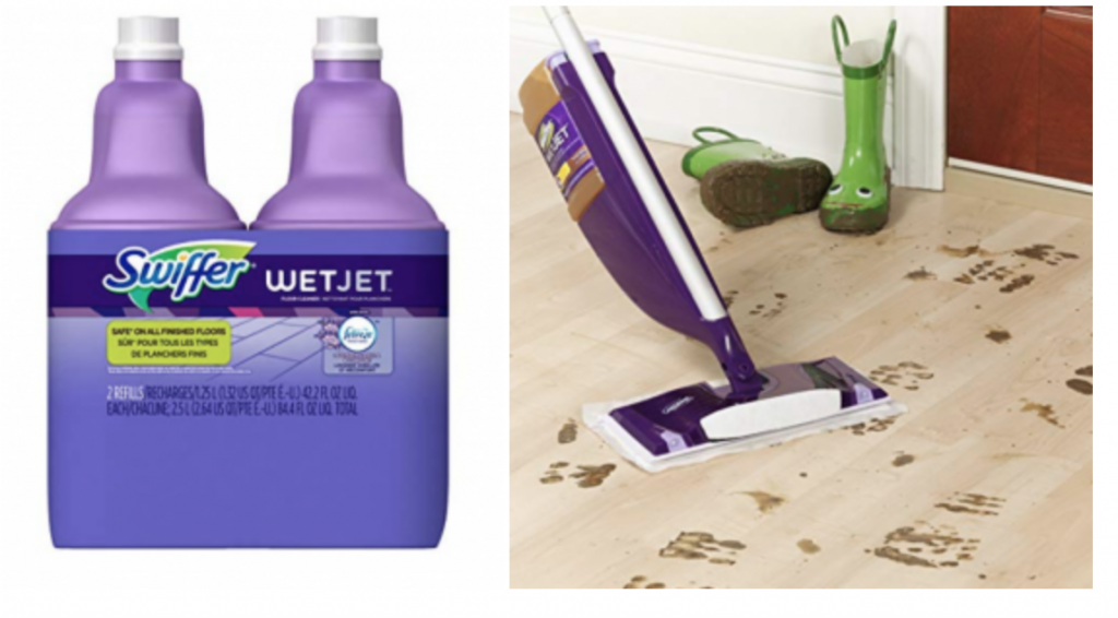 Swiffer Wetjet Cleaning Solution Refills, Lavender Vanilla and Comfort Scent 2-Pack $7.39!