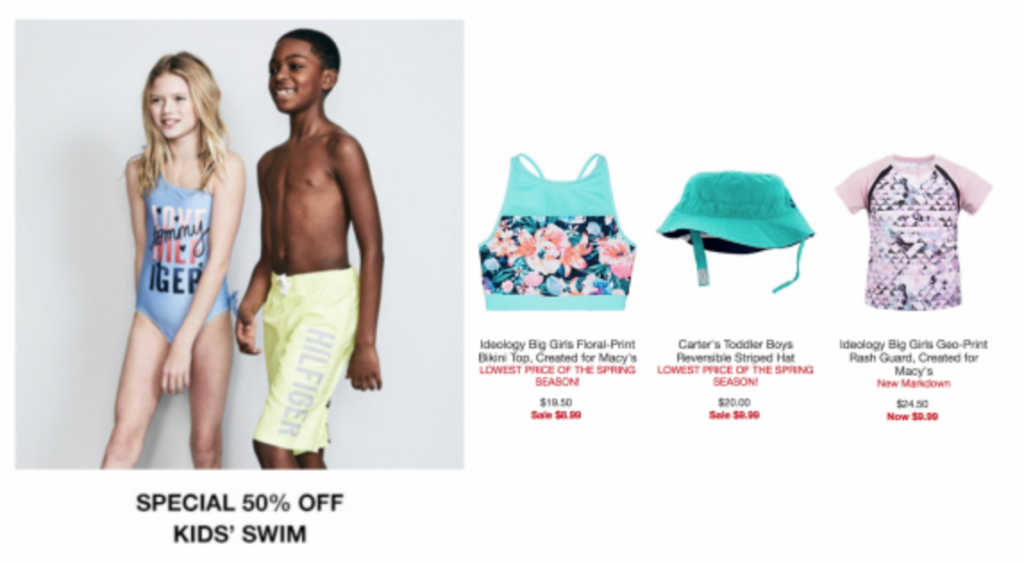 Macy’s: 50% Off Kids Swim! Prices As Low As $8.99!