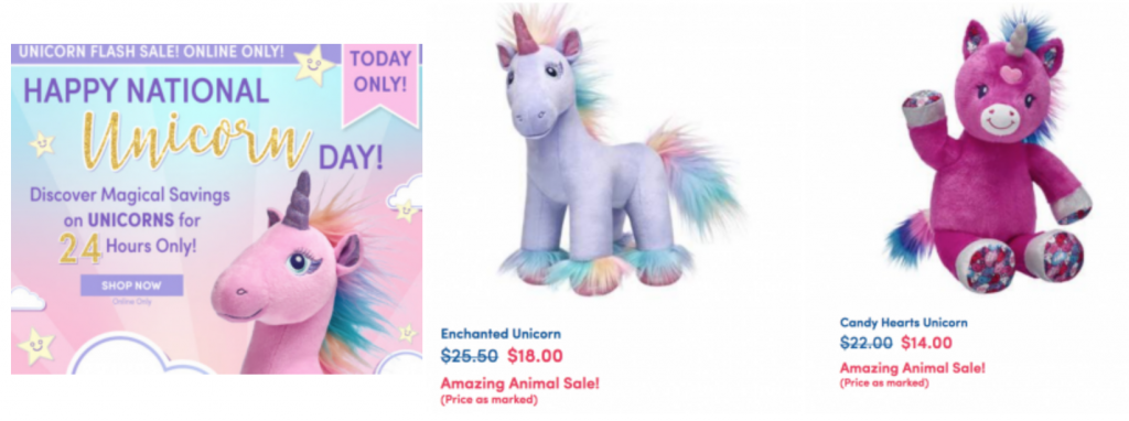 National Unicorn Day At Build-A-Bear! Get Unicorns For As Low As $14.00!