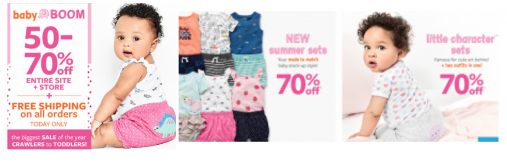 Carters: Baby Boo Sale! 50%-70% Off Entire Site! Plus, FREE Shipping Today Only!
