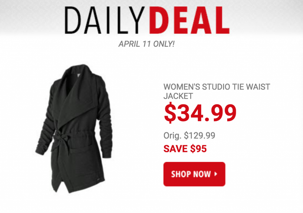 New Balance Women’s Tie Waist Jacket Just $34.99 Today Only! (Reg. $129.99)