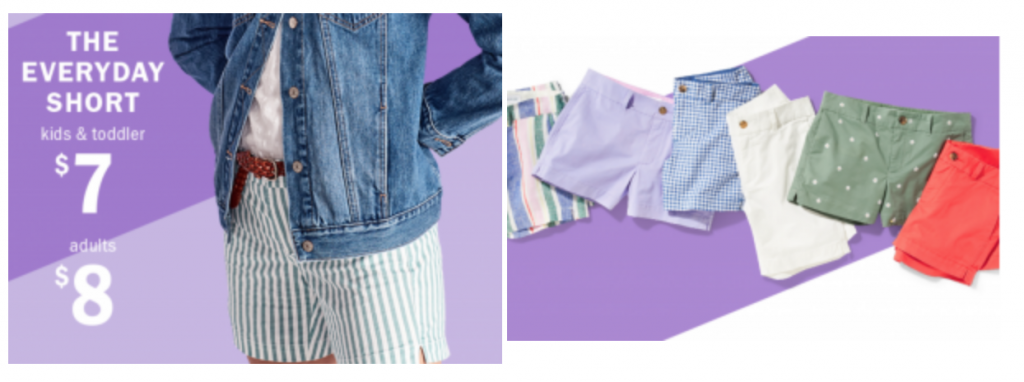Old Navy: The Everyday Short Just $7.00 For Kids & Toddlers & $8.00 For Adults Today Only!