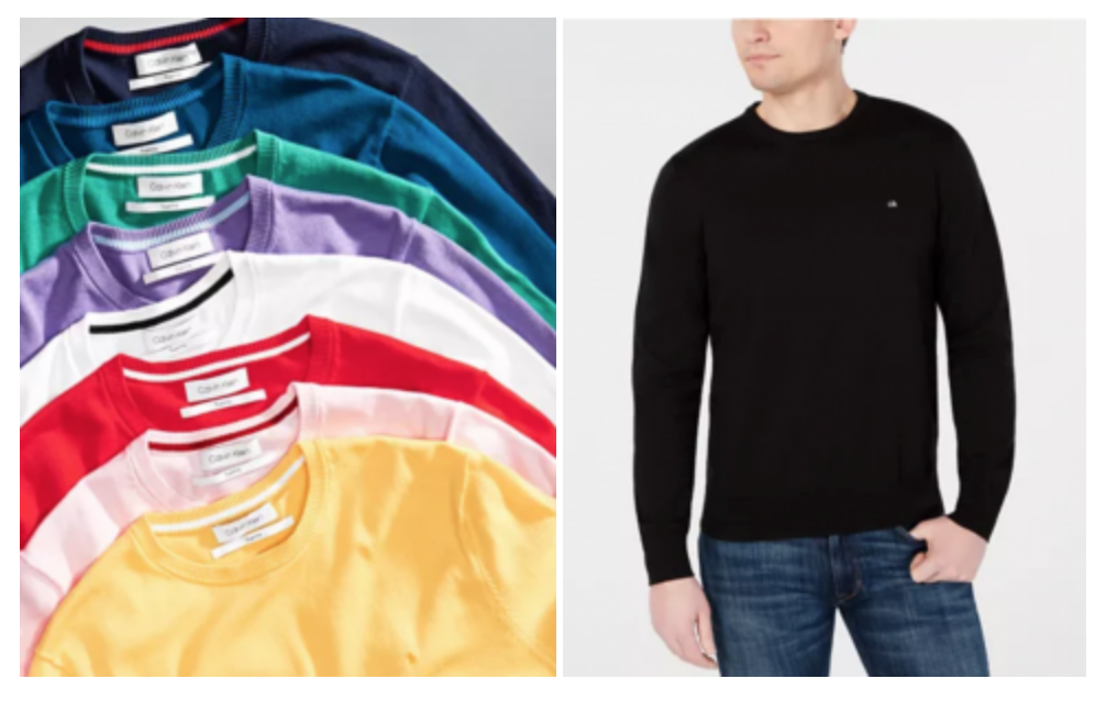 Calvin Klein Men’s Solid Supima Cotton Sweater Just $26.24! (Reg. $79.50)