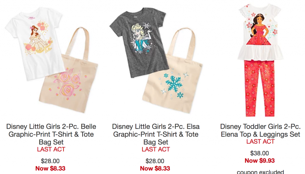 Disney Little Girls 2-Piece Sets As Low As $8.33 At Macy’s!