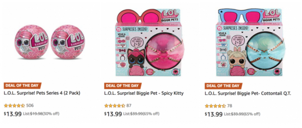 Save Up To 65% Off Select L.O.L. Surprise! Today Only! Perfect For Easter Baskets!