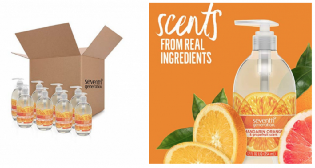 Seventh Generation Hand Wash Soap, Mandarin Orange & Grapefruit , 12 oz 8-Pack Just $15.90 Shipped!